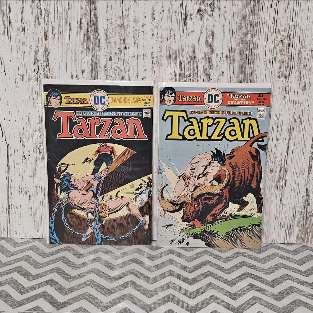 Tarzan #247 & #248 
Tarzan & the Champion April 1976 
Diamond Slaves March 1976